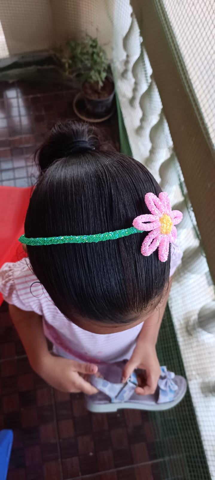 Glitter flower hairband