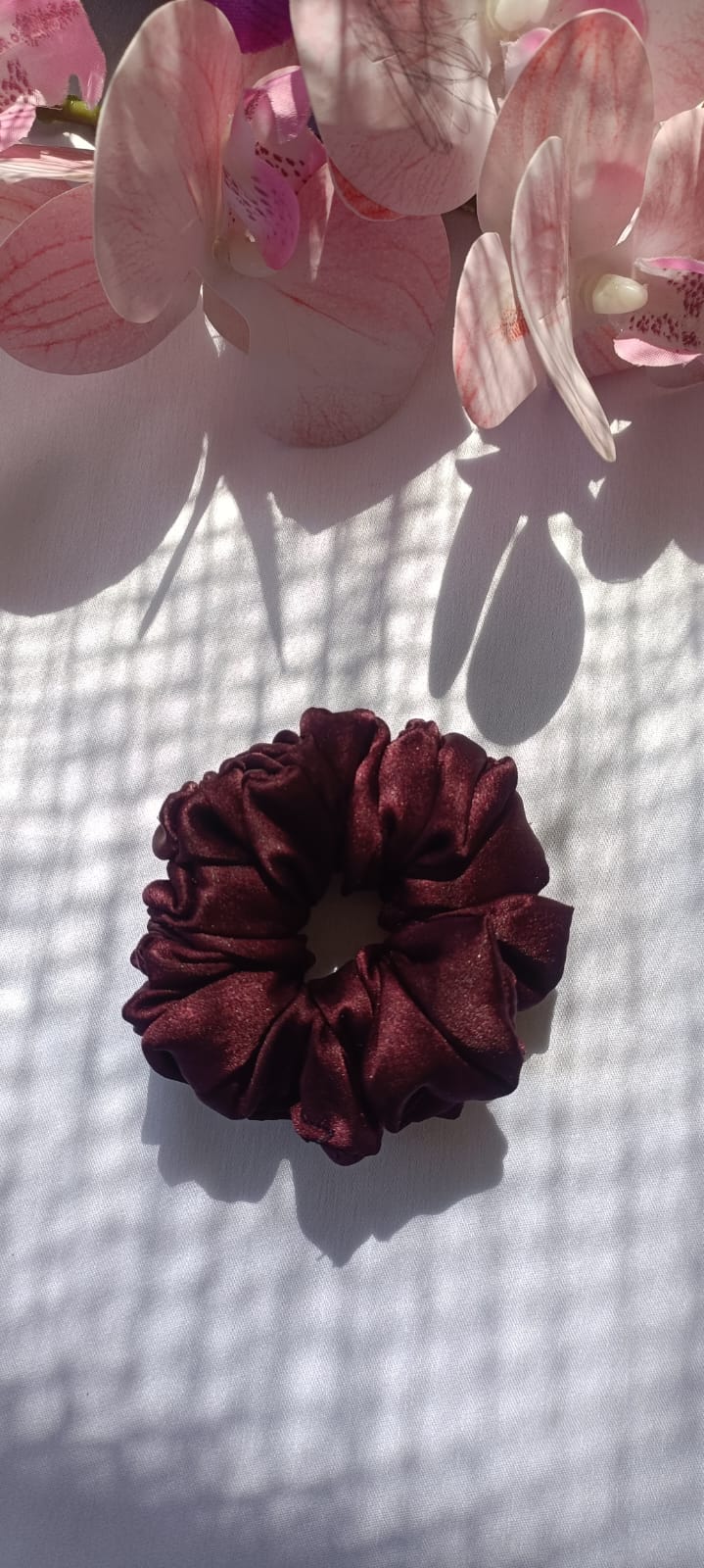 Wine plain scrunchie