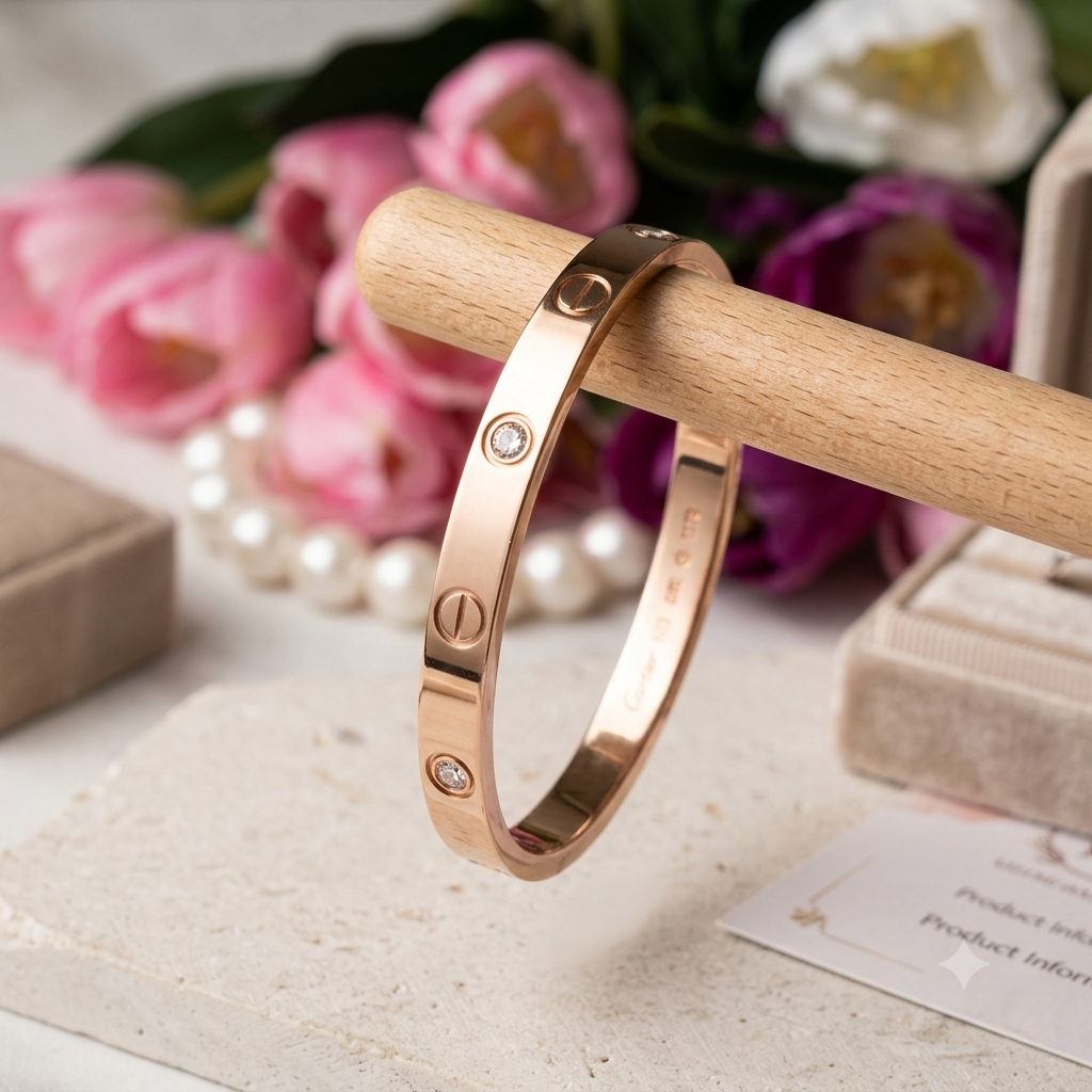 Rose gold Cartier kada