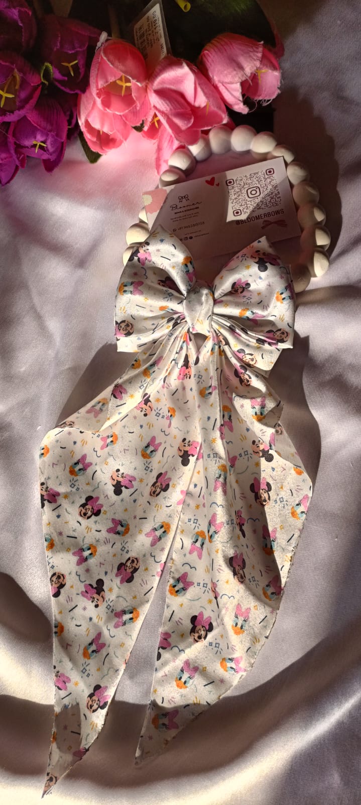 Mickey mouse long tail bow