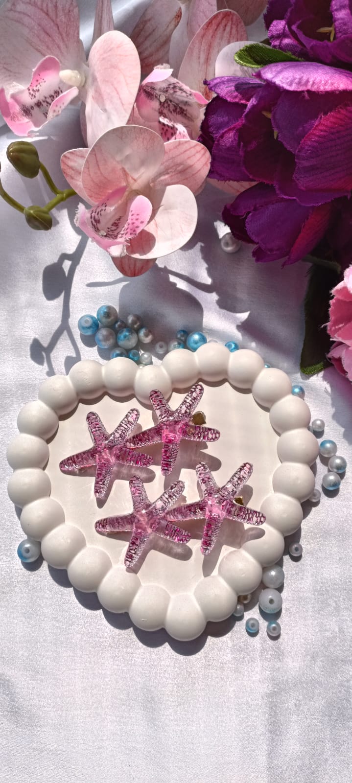 Purple star fish alligator clips