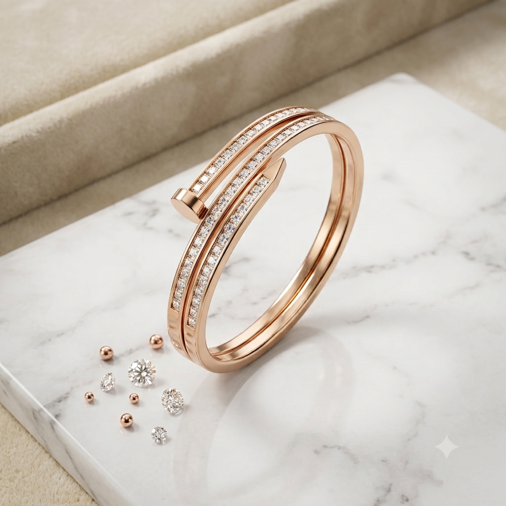 Sparkling crystal nail kada