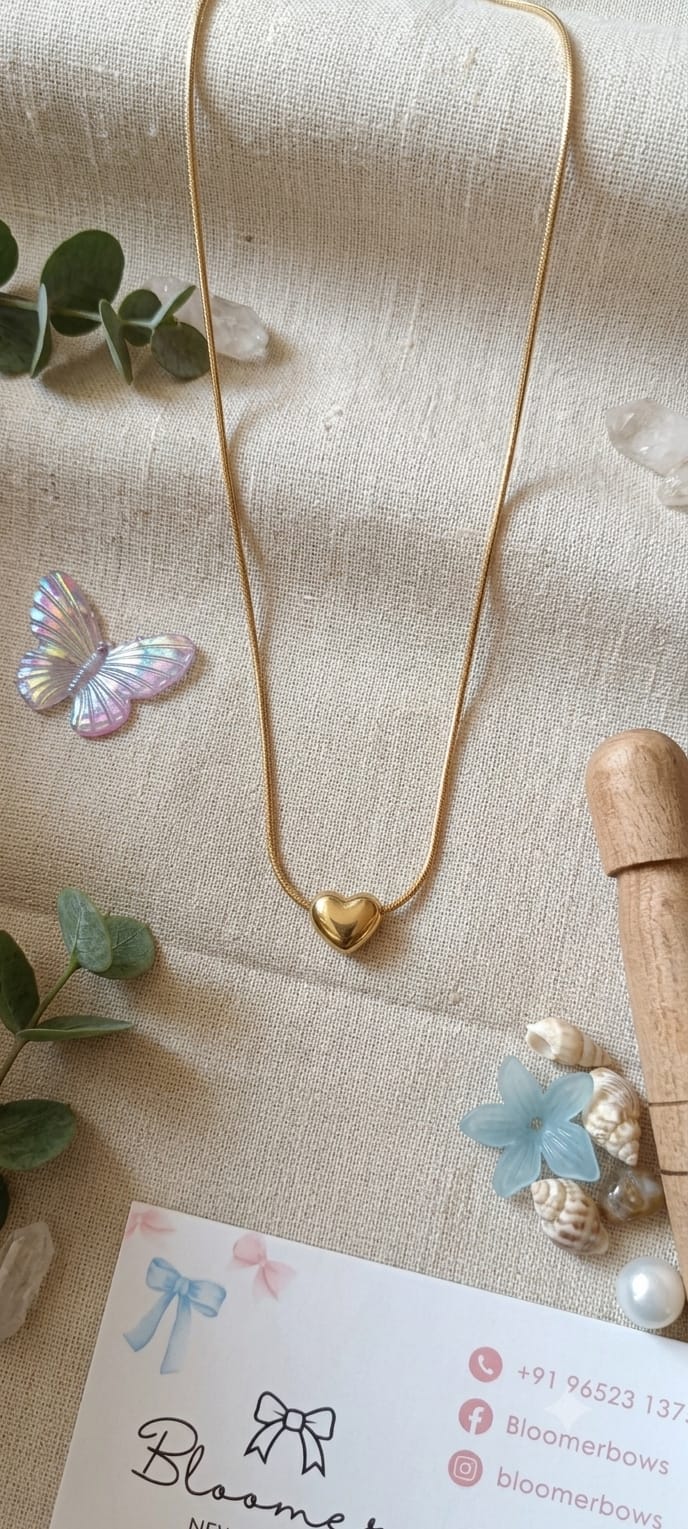 cute heart neck chain
