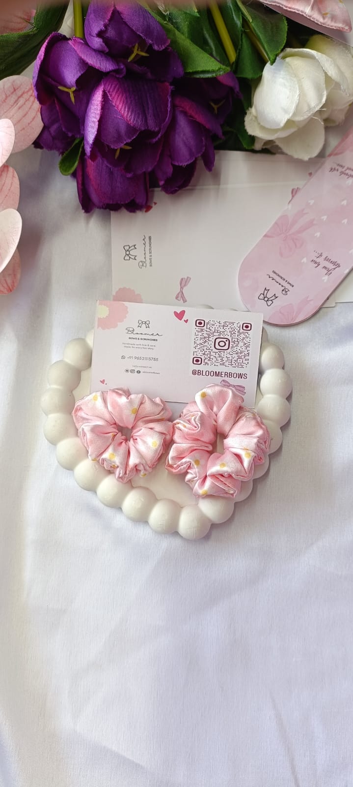 Baby pink baby Scrunchies