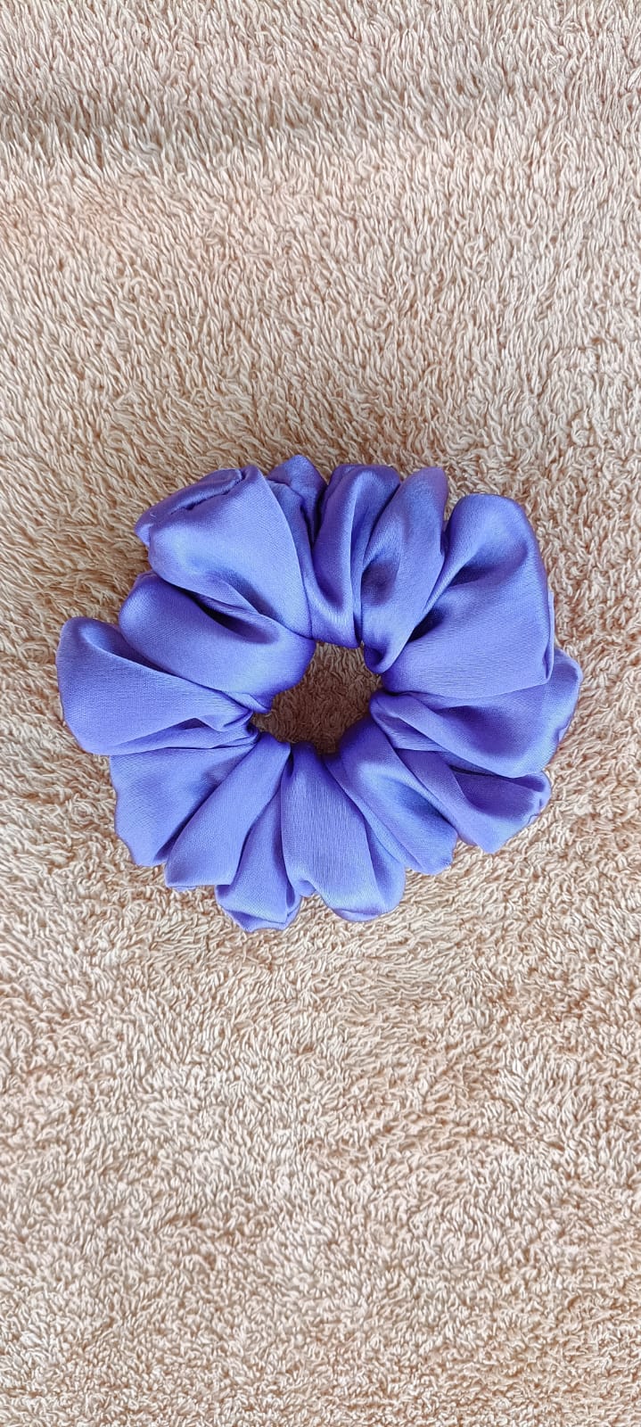 Violet soft satin scrunchy