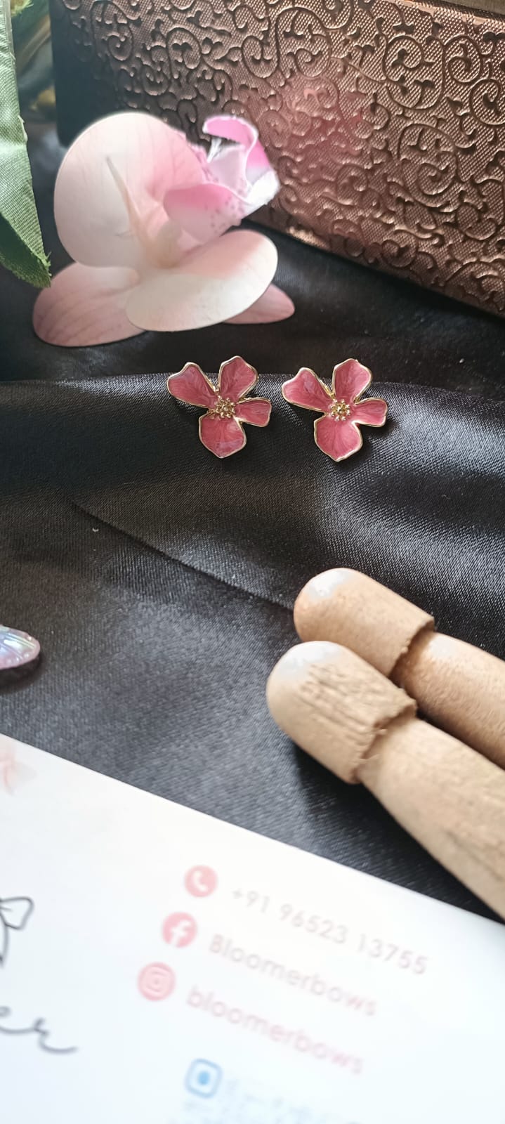 Beautiful Red petals earrings