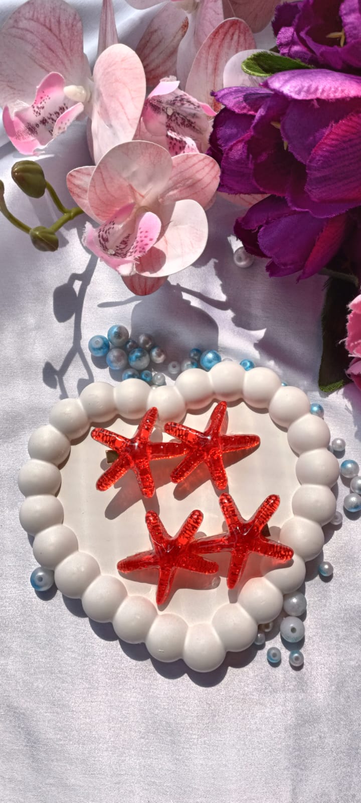 Red star fish alligator clips