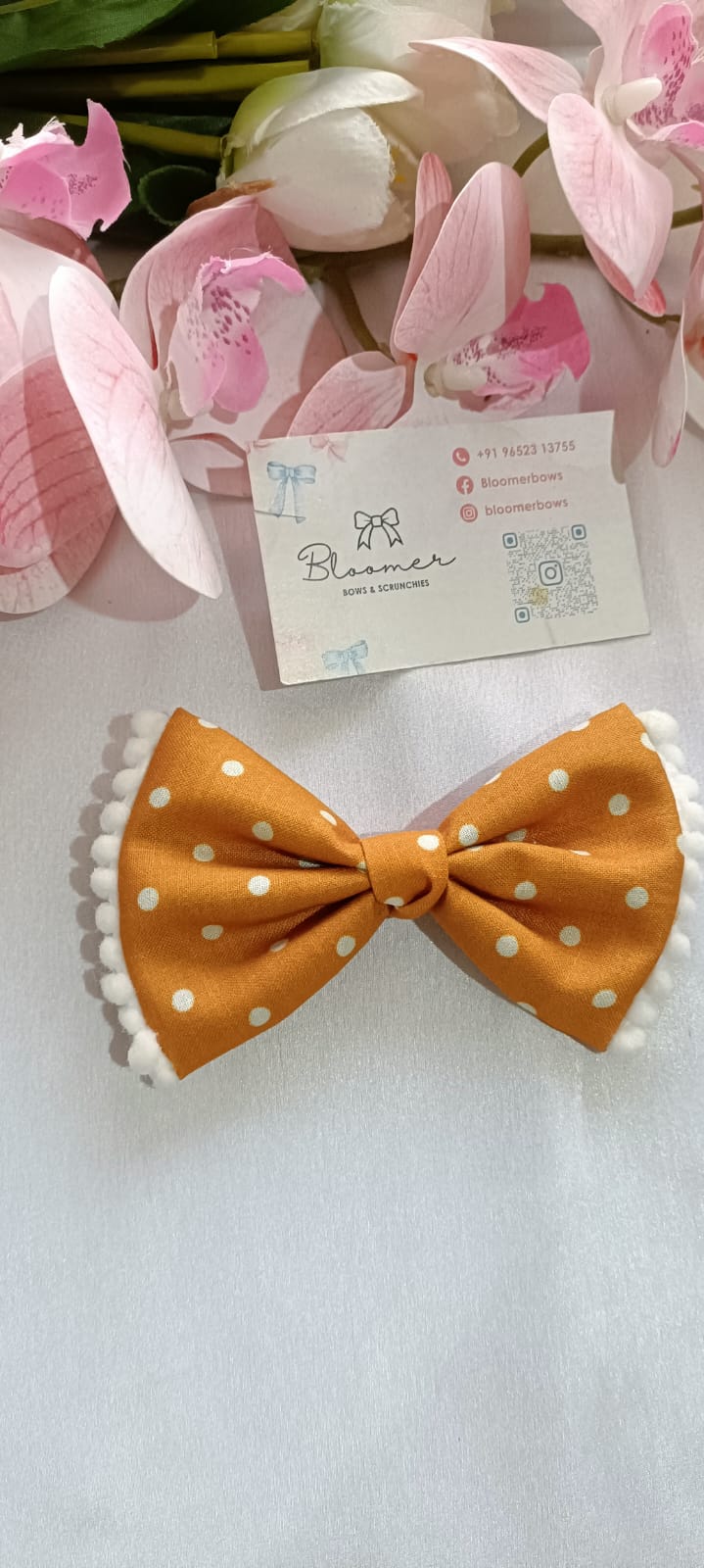 Polka lace bow