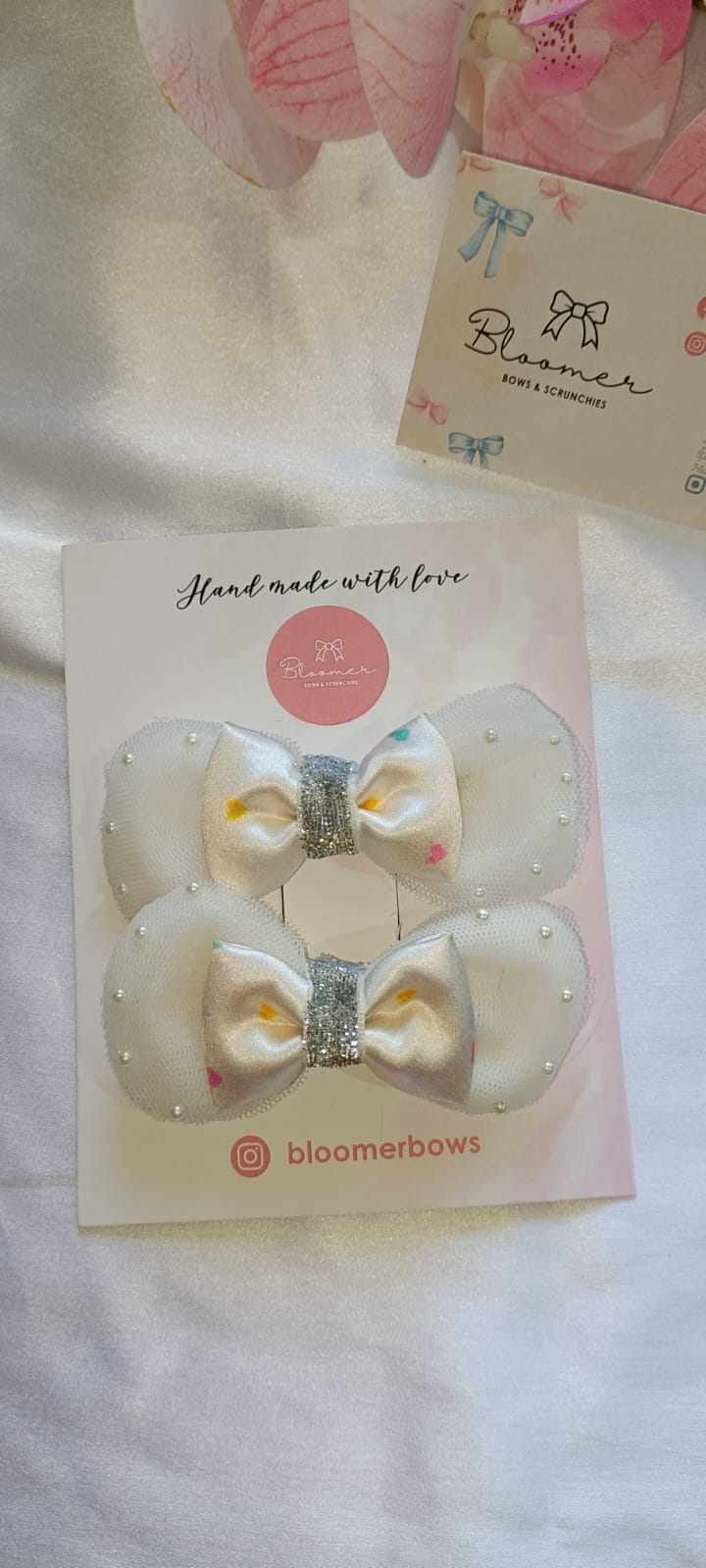 White bows