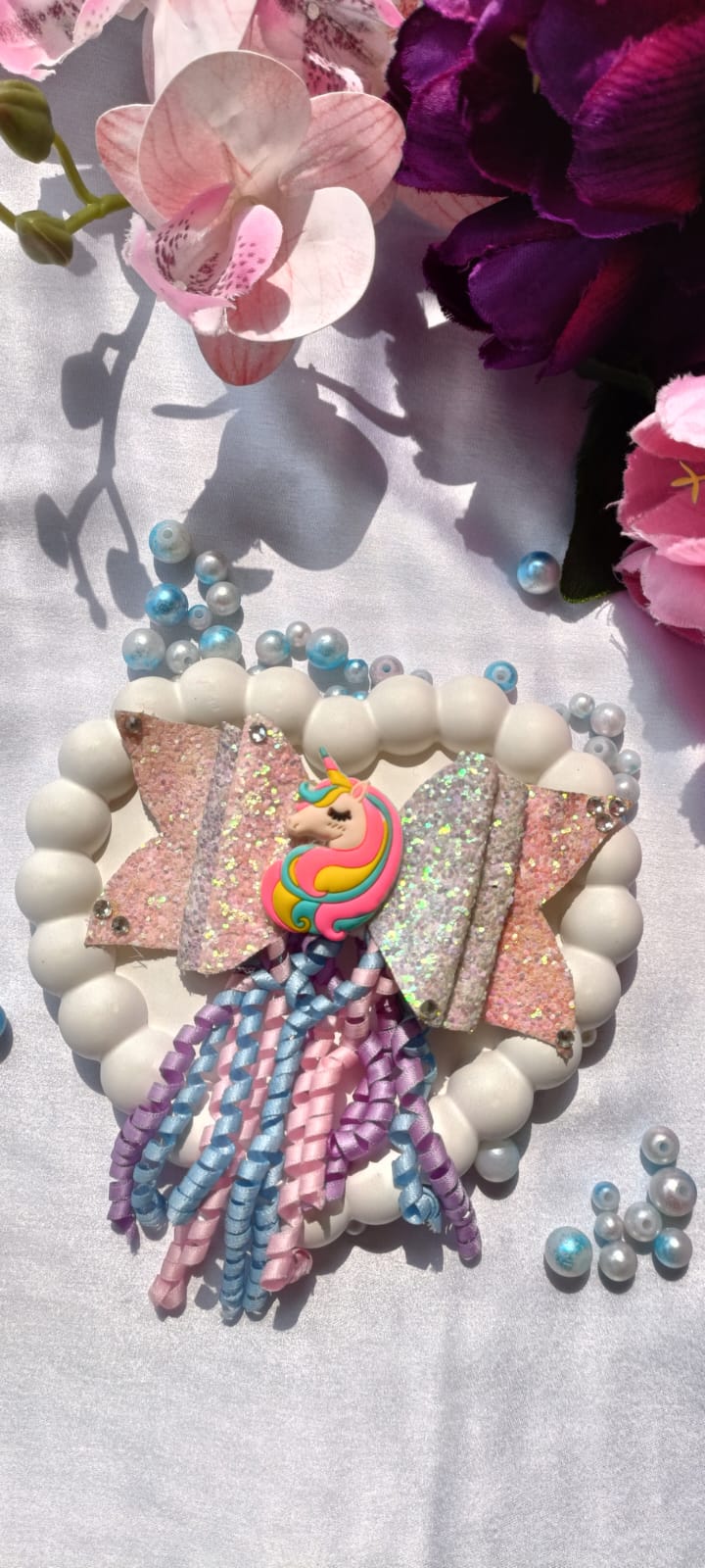 Unicorn Glitter bow