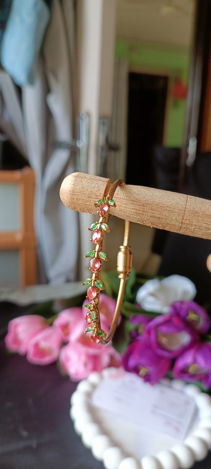 Trending Pink tulip kada bracelet