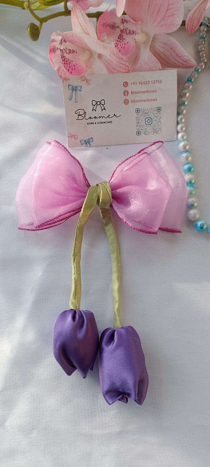 Lavender tulip bow