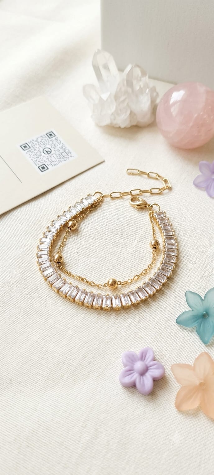 Big Swarovski crystal stone bracelet